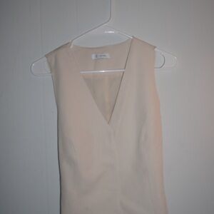 Elegant Cream Sleeveless Top